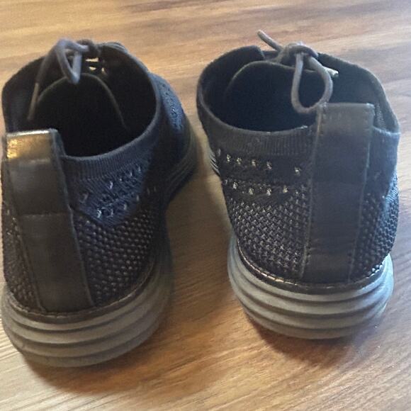 Cole Haan Black Men's Oxford Wingtip Soft Shell Lace up Shoes Size 9.5 - Picture 7 of 9